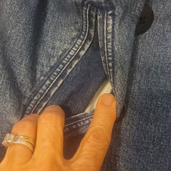 Lauren Ralph lauren jeans and co double-breasted denim size s petite - Picture 12 of 12